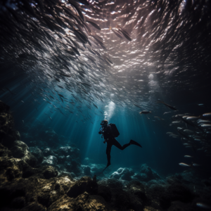 diver_swims_among_fish